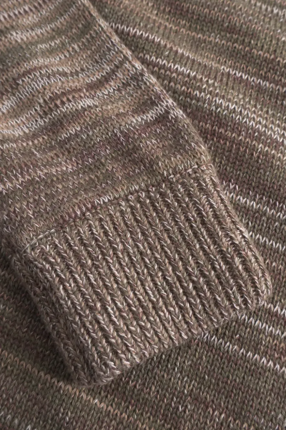 Pullover*Colours & Sons Mouline Pullover - Olive Mouliné