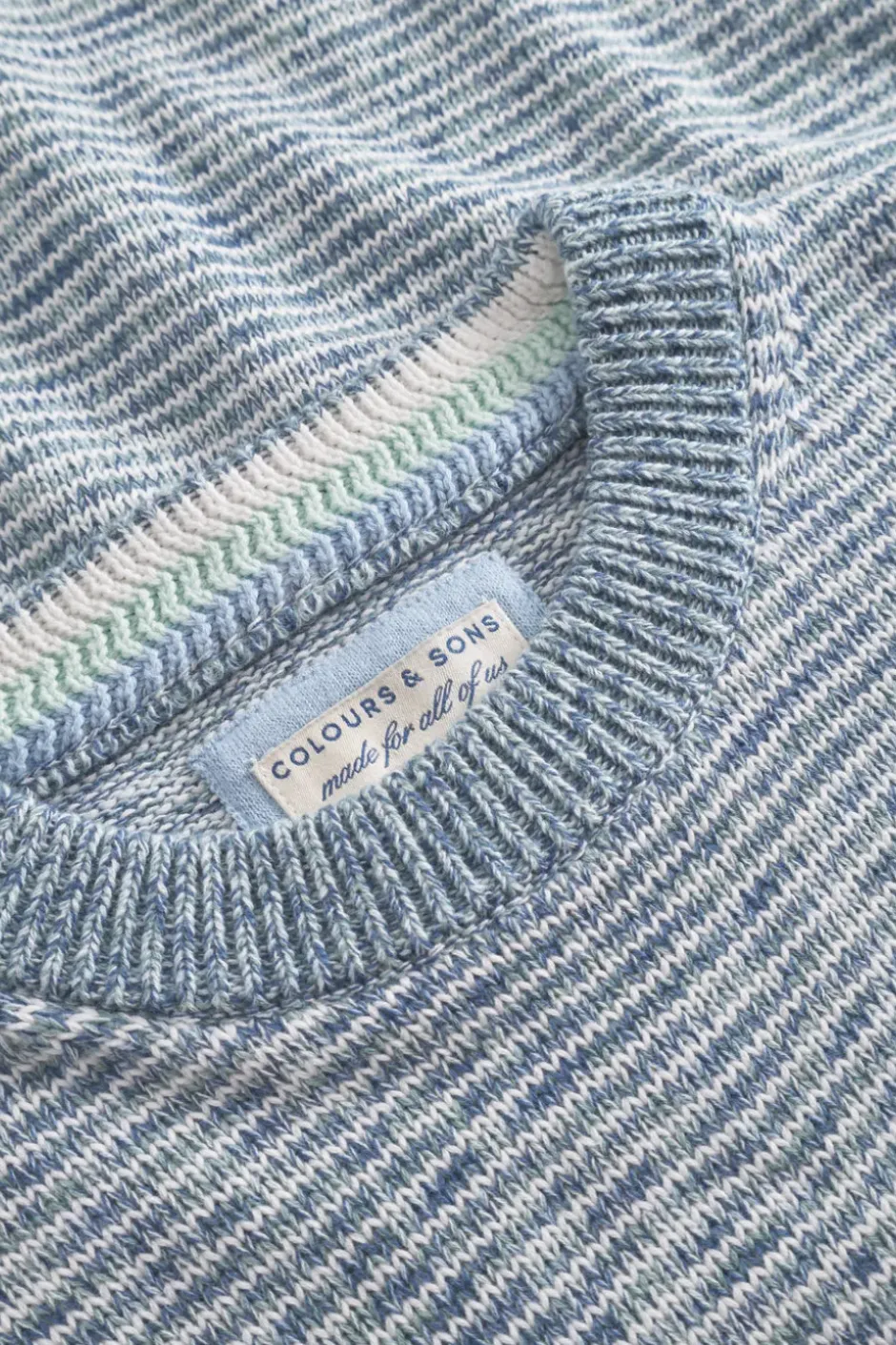 Pullover*Colours & Sons Mouliné Pullover - Dove Mouliné