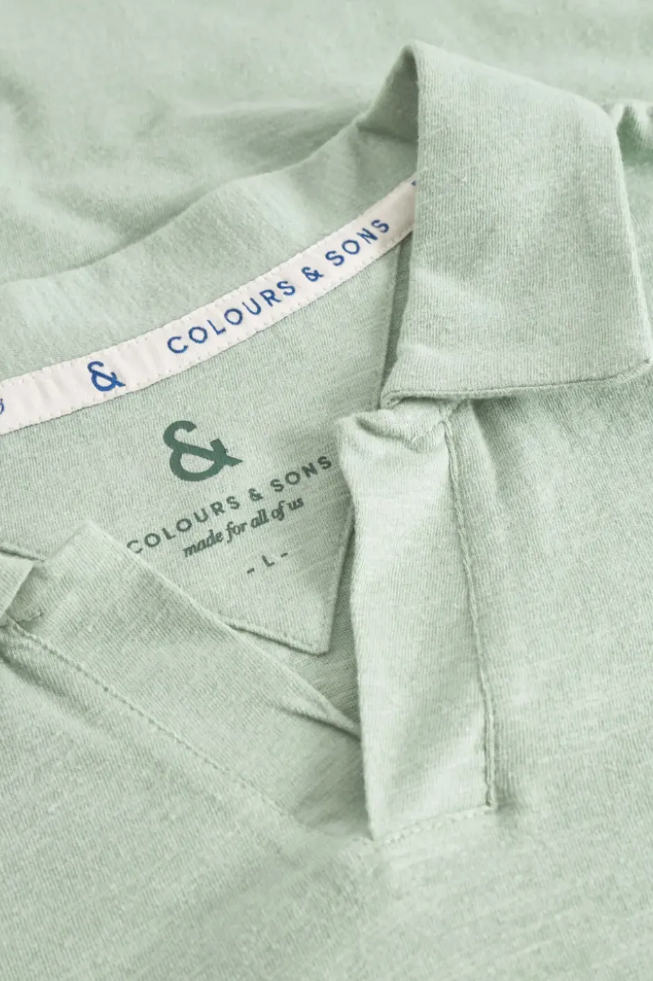 T-Shirts & Polos*Colours & Sons Polo Leinen Blend - Lime