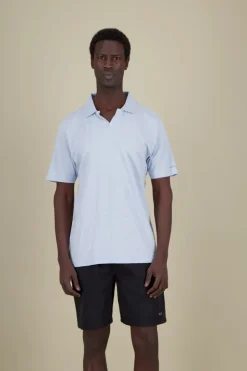 T-Shirts & Polos*Colours & Sons Polo Leinen Blend - Sky