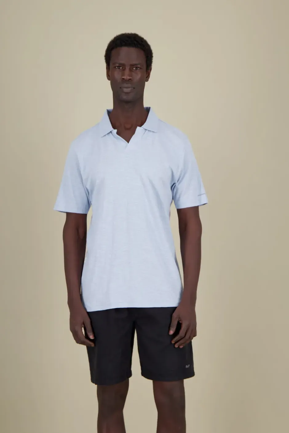 T-Shirts & Polos*Colours & Sons Polo Leinen Blend - Sky
