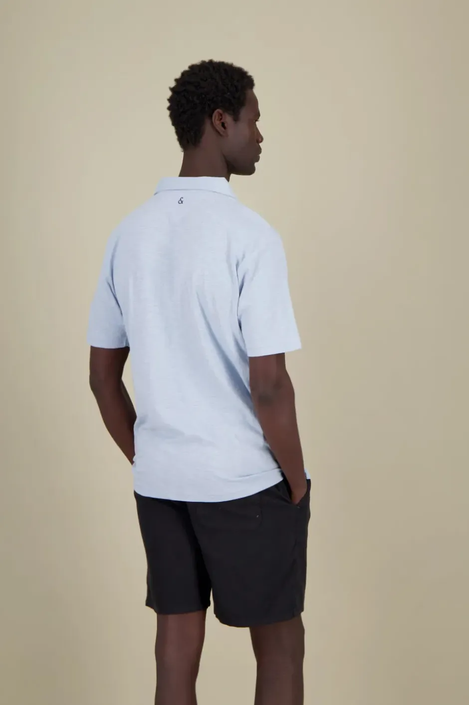 T-Shirts & Polos*Colours & Sons Polo Leinen Blend - Sky