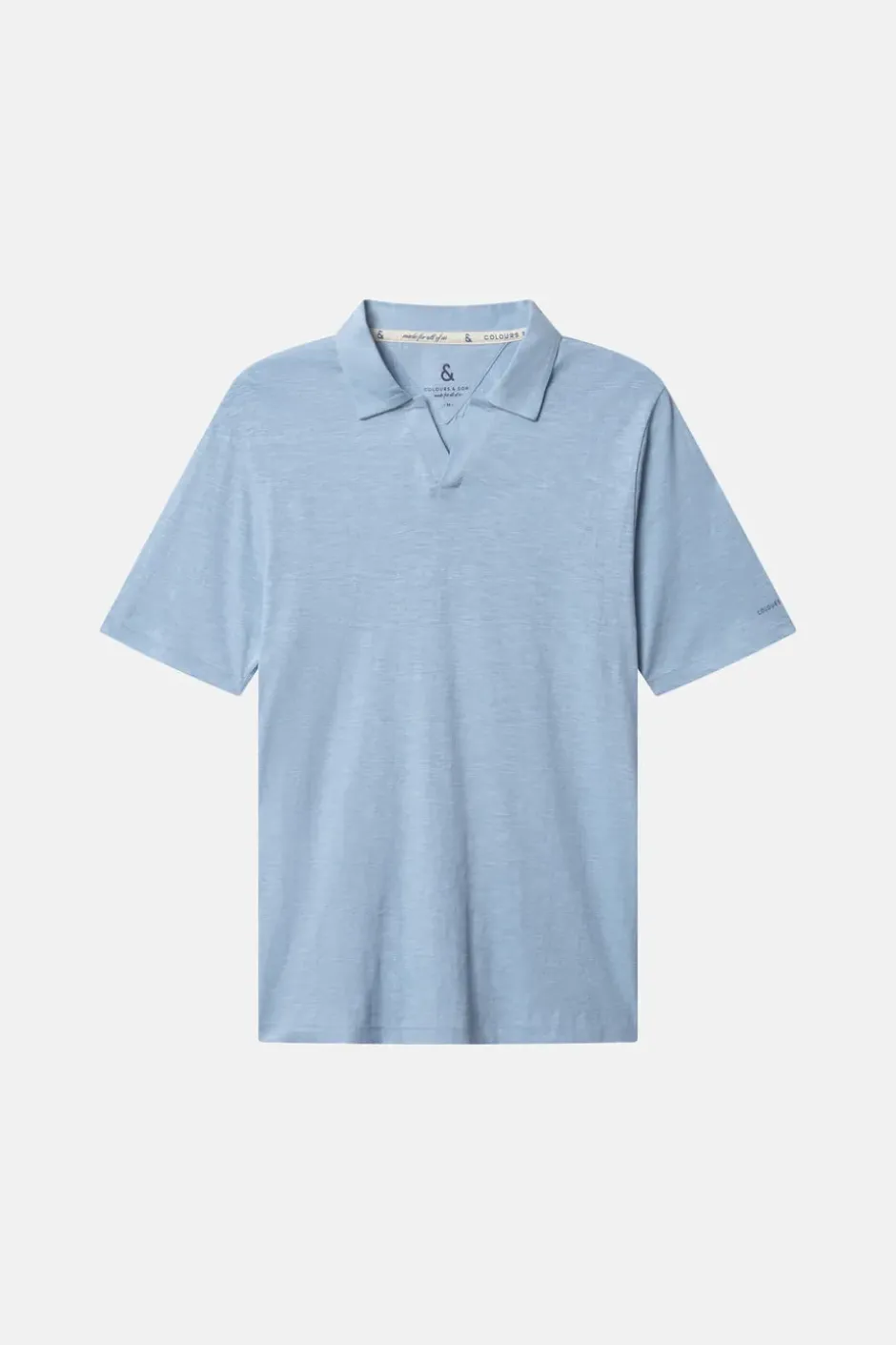 T-Shirts & Polos*Colours & Sons Polo Leinen Blend - Sky