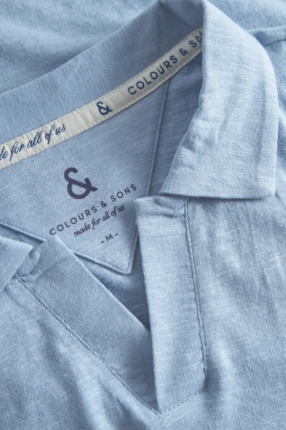 T-Shirts & Polos*Colours & Sons Polo Leinen Blend - Sky