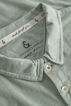 T-Shirts & Polos|T-Shirts & Polos*Colours & Sons Polo - Slub - Lime