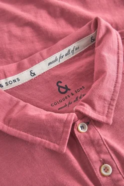 T-Shirts & Polos|T-Shirts & Polos*Colours & Sons Polo - Slub - Mauve