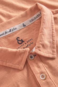 T-Shirts & Polos|T-Shirts & Polos*Colours & Sons Polo - Slub - Peach
