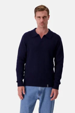 Pullover*Colours & Sons Pullover Johnny Kragen - Navy