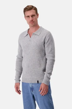 Pullover*Colours & Sons Pullover Johnny Kragen - Silver