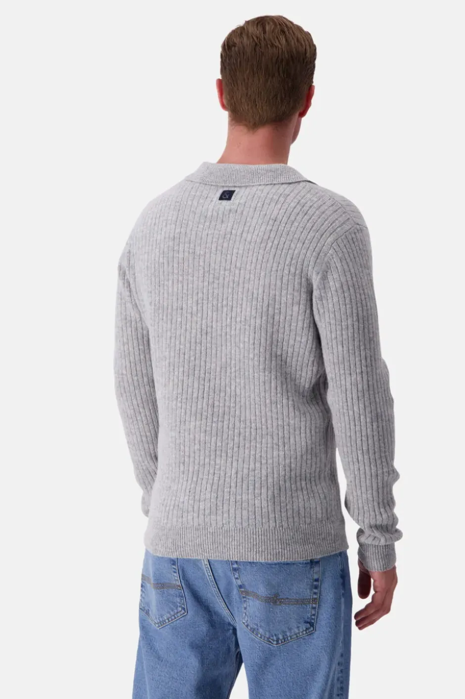 Pullover*Colours & Sons Pullover Johnny Kragen - Silver