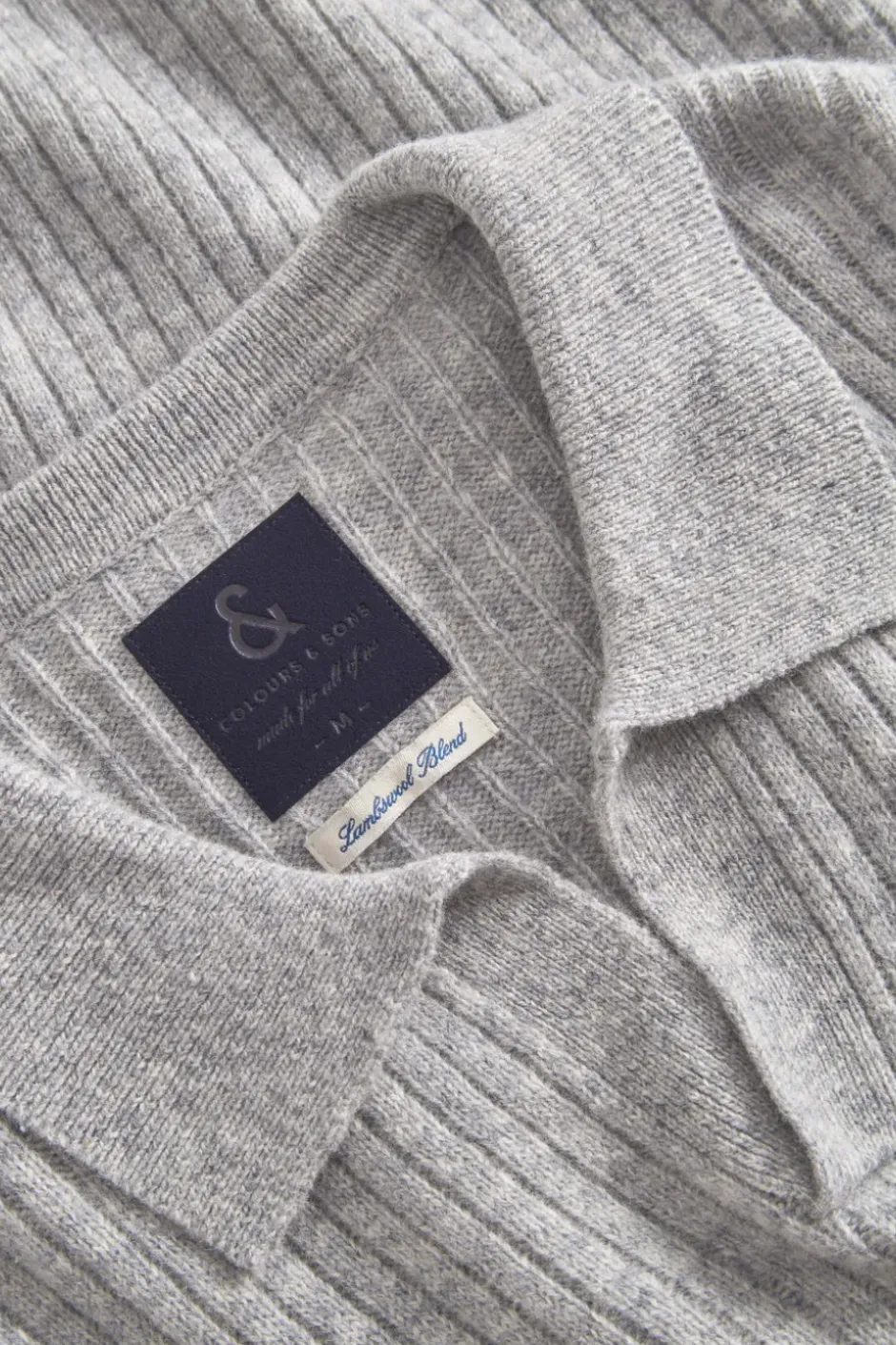 Pullover*Colours & Sons Pullover Johnny Kragen - Silver