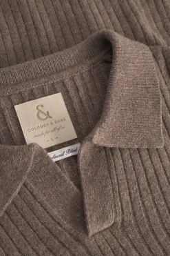 Pullover*Colours & Sons Pullover Johnny Kragen - Soil