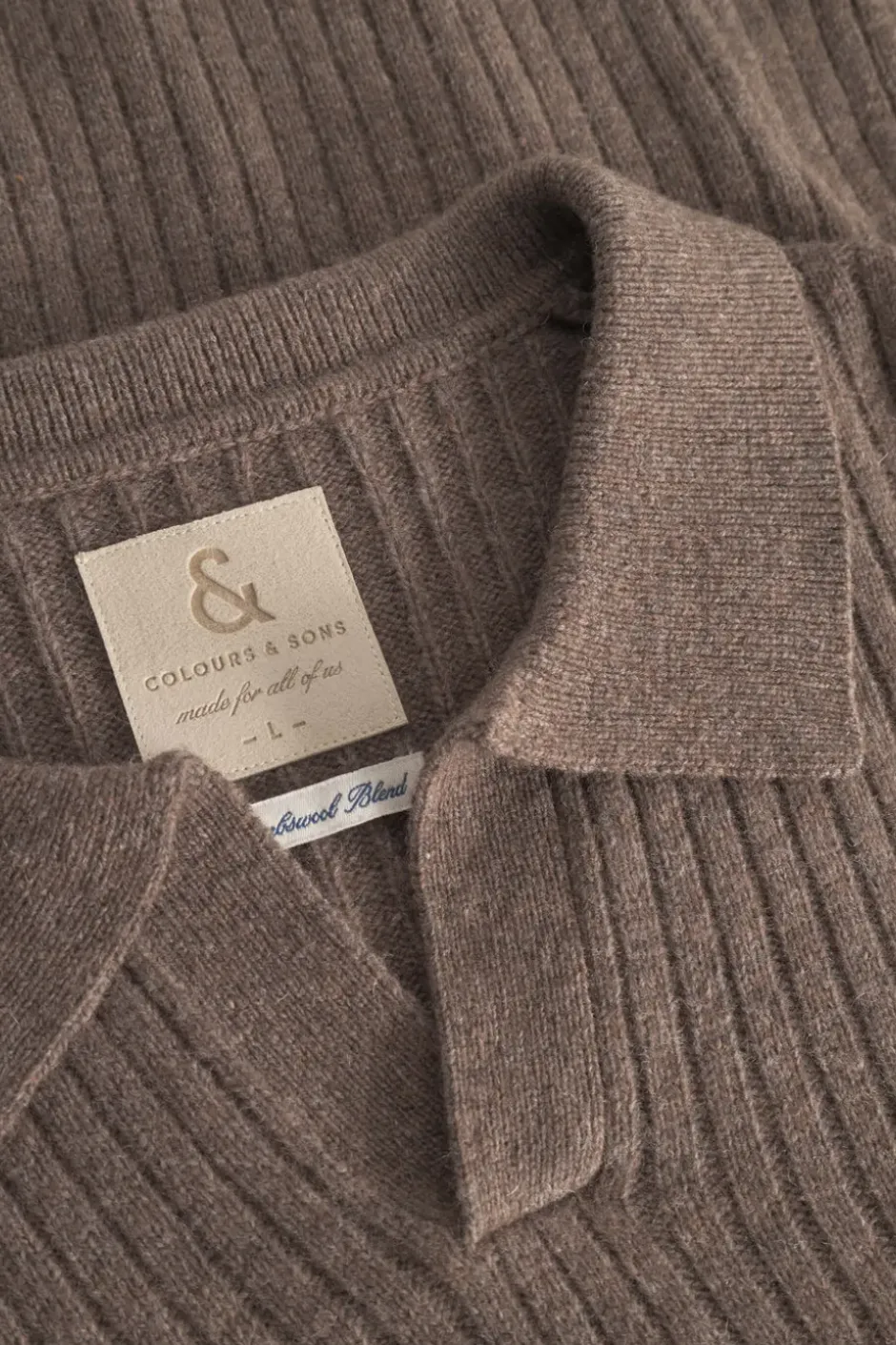 Pullover*Colours & Sons Pullover Johnny Kragen - Soil