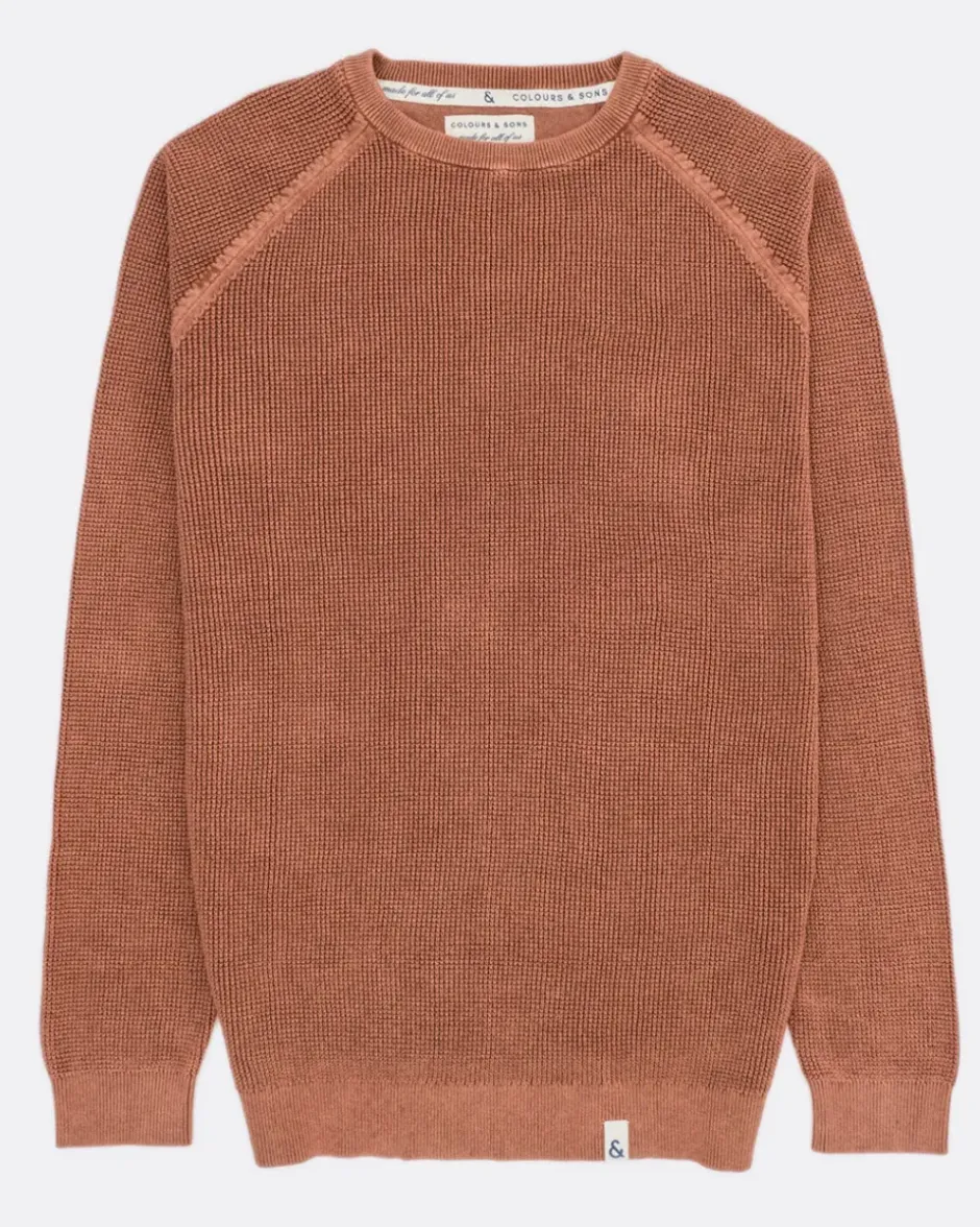 Pullover*Colours & Sons Roundneck Basic - Bronce