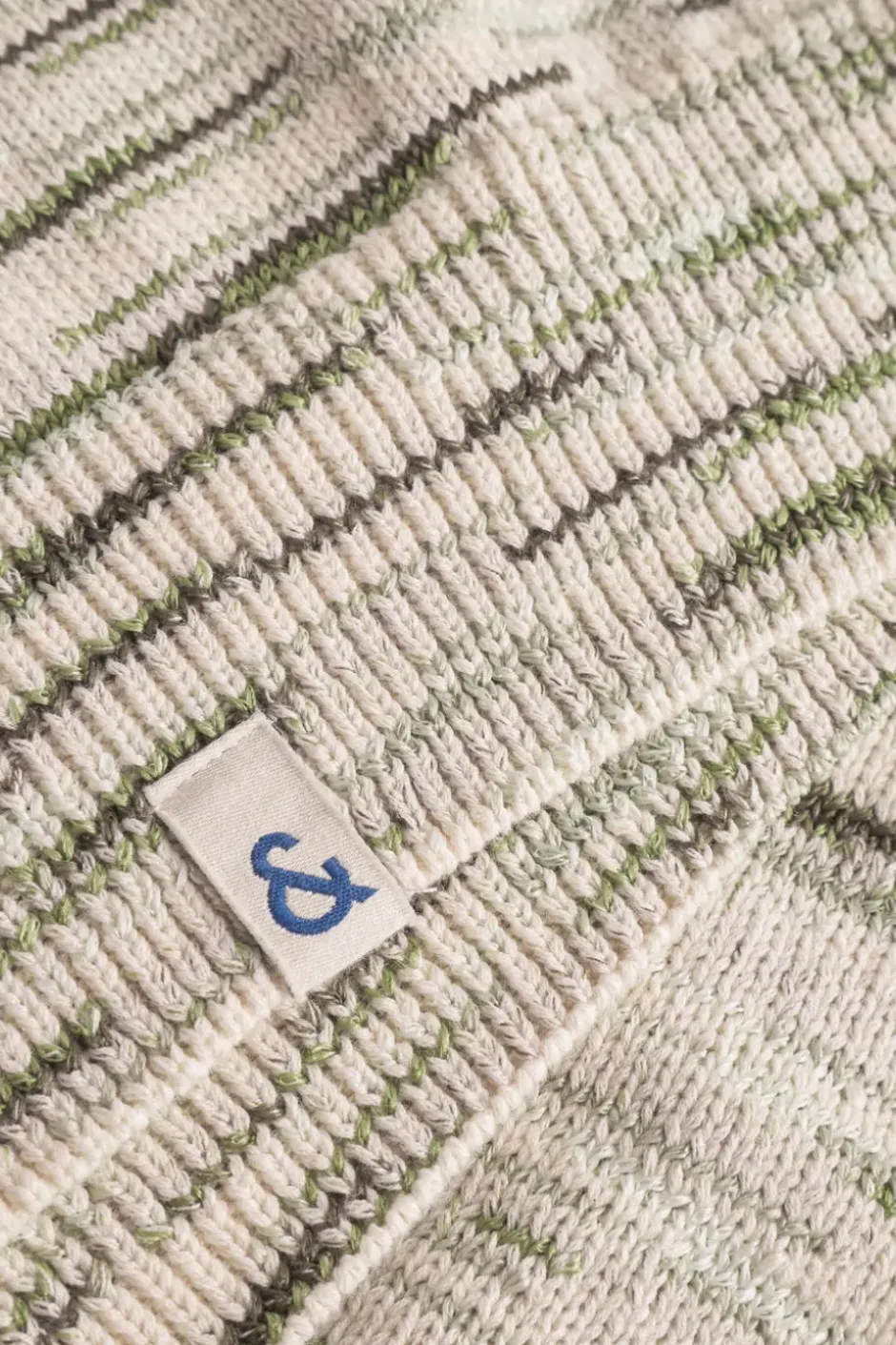 Pullover*Colours & Sons Roundneck-Space Dyed - Green Combo