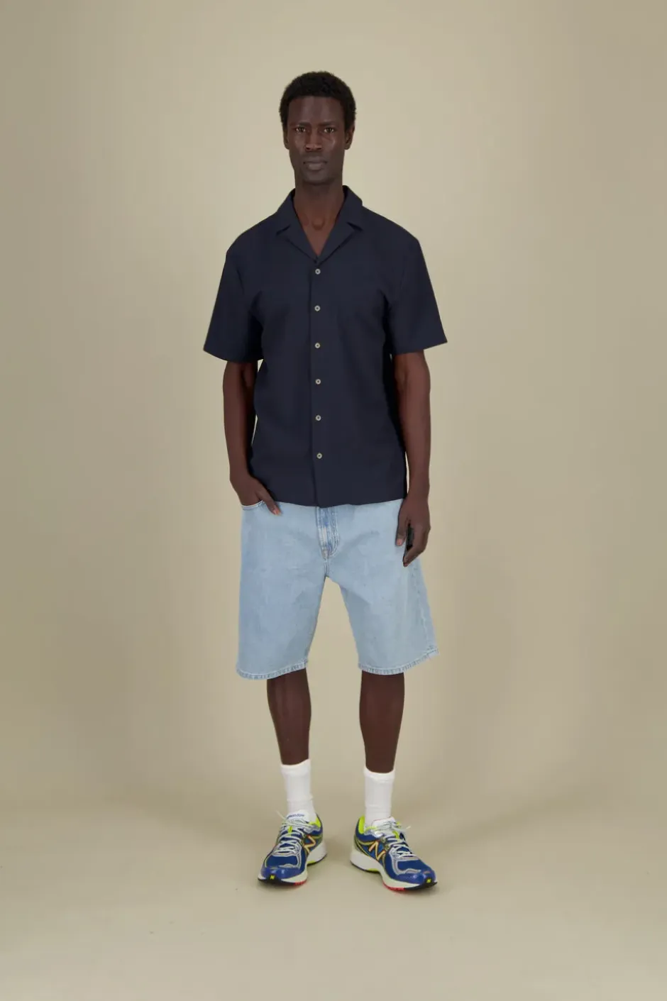 Hemden*Colours & Sons Shirt Seersucker Solid - Navy