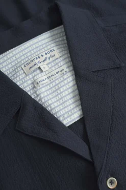 Hemden*Colours & Sons Shirt Seersucker Solid - Navy