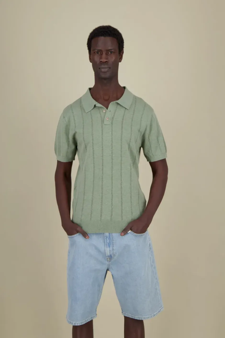 Pullover|T-Shirts & Polos*Colours & Sons Strick Polo - Wasabi