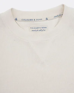 Sweatshirts*Colours & Sons Sweatshirt Strukturiert - Offwhite