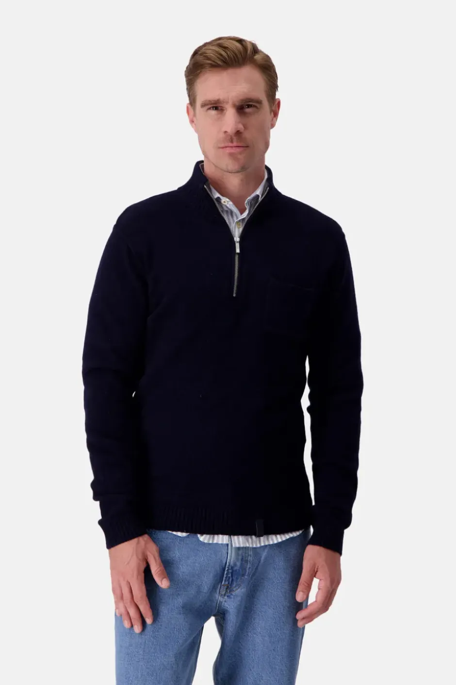 Pullover*Colours & Sons Troyer Woolen Touch - Navy