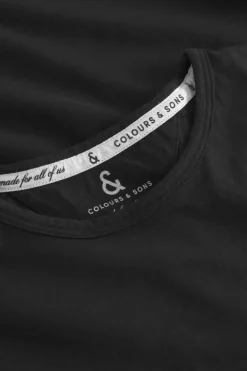 T-Shirts & Polos|T-Shirts & Polos*Colours & Sons T-Shirt Slub - Anthracite