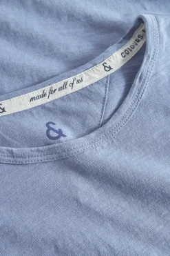 T-Shirts & Polos|T-Shirts & Polos*Colours & Sons T-Shirt Slub - Denim