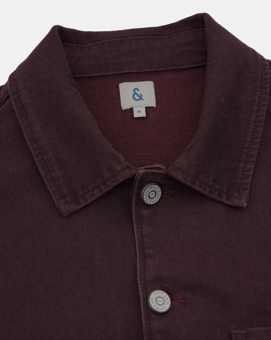 Jacken*Colours & Sons Worker Jacket Coloured Denim - Port Wine