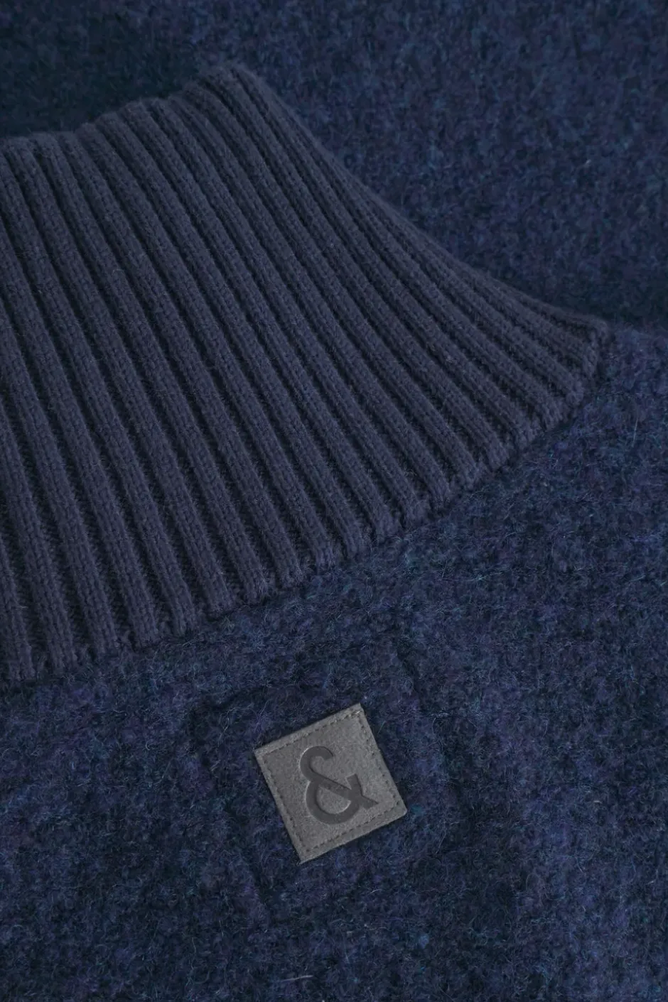 Pullover*Colours & Sons Zip Strickjacke-Bouclé - Navy