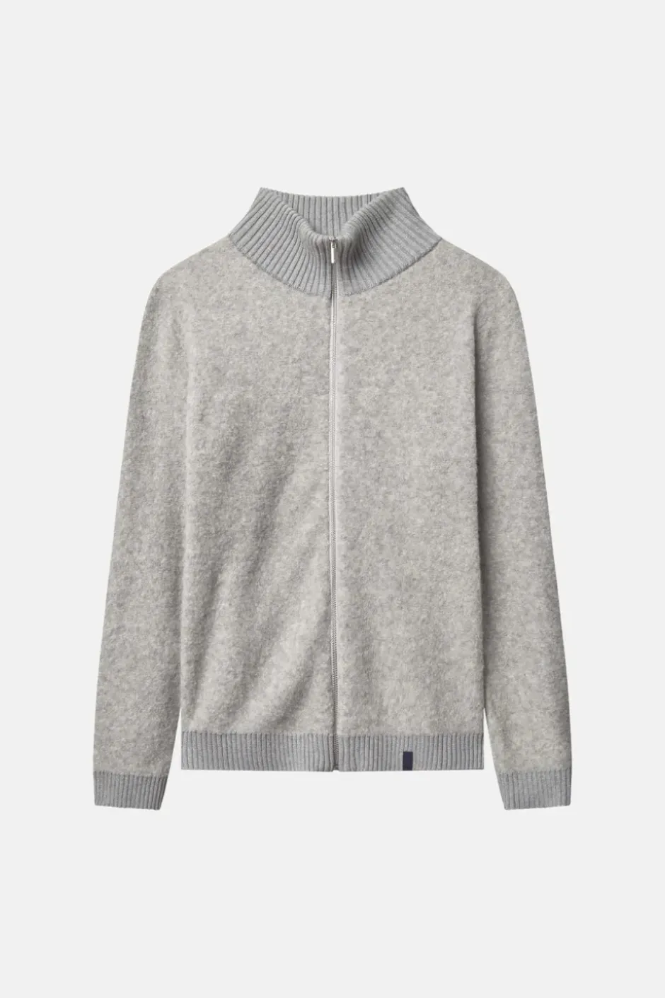 Pullover*Colours & Sons Zip Strickjacke-Bouclé - Silver