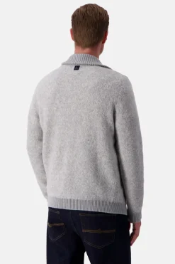 Pullover*Colours & Sons Zip Strickjacke-Bouclé - Silver