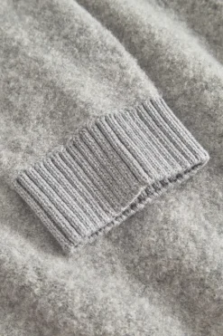 Pullover*Colours & Sons Zip Strickjacke-Bouclé - Silver