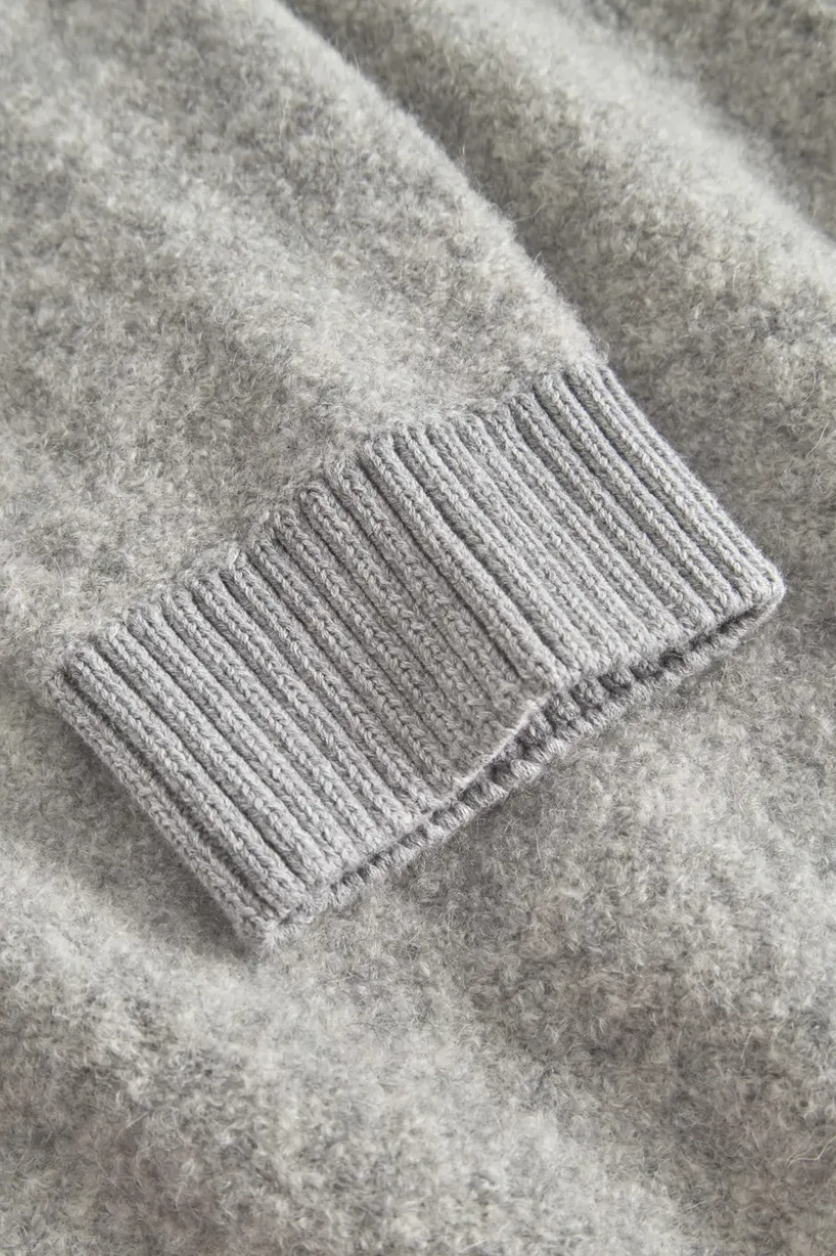 Pullover*Colours & Sons Zip Strickjacke-Bouclé - Silver